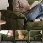 Dyonery 86 Cloud Loveseat Sofa, tiefer Sitz & breite Armlehnenkissen, stabiler Rahmen, atmungsaktives ergonomisches Design