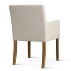 Set aus 6 gepolsterten Esszimmerstühlen mit Armlehnen, moderne Leinen-Sessel mit Holzbeinen, Akzentstühle für Esszimmer, Wohnzimmer - Panipeachy