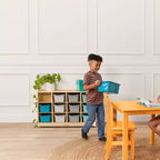 Mobiler Cubby-Schrank mit 15 offenen Behältern, 3x4, Kindermöbel