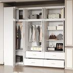 93.9H/74.2H Schrank Kleiderschrank Garderobe Hängende Schubladen Aufbewahrung