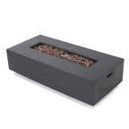 Giovanna Outdoor 7-Sitzer-Loungeset aus Aluminium mit Feuerstelle von Christopher Knight Home