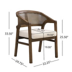 Christopher Knight Home - Esszimmerstuhl mit Rohrgeflecht (2er-Set)