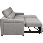 Roomfitters 103 Verwandlungs-Ecksofa mit Stauraum-Recamiere, verstellbaren Kopfstützen, L-förmiges Schlafsofa