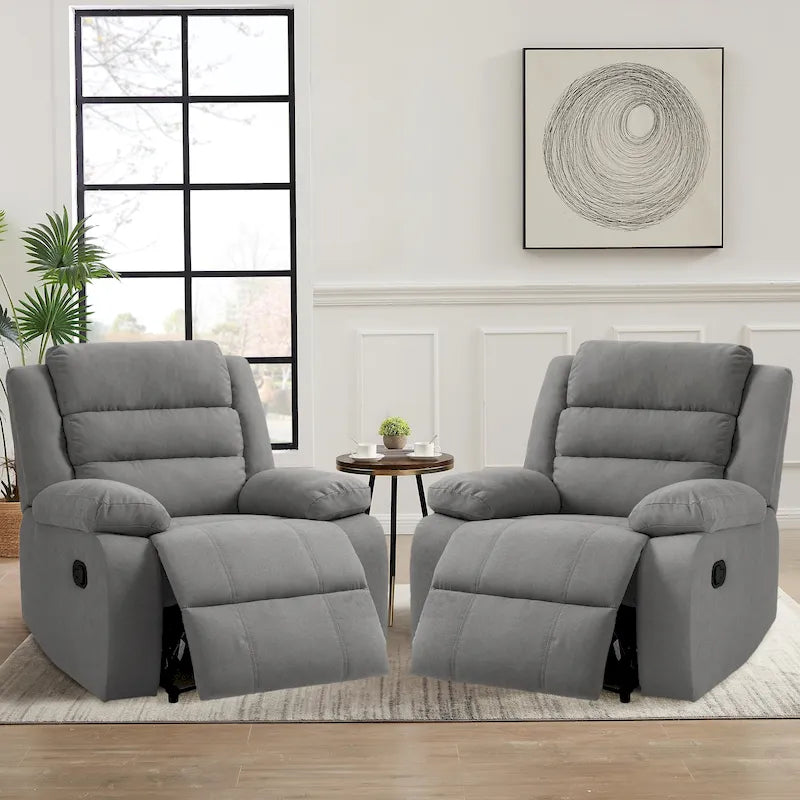 2er-Set klassische und traditionelle manuelle Relaxsessel