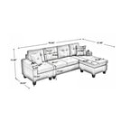 Schnittsofa-Wohnzimmer mit L-förmigem Chaiselongue und Getränkehalter
