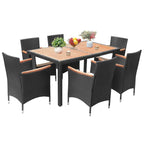Lacoo PE-Rattan-/Akazienholz-Gartensitzgruppe