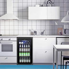 Getränkekühlschrank - Mini-Kühlschrank mit Glastür für 120 Dosen