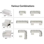 Dyonery Modulares Cord-Ecksofa mit waschbaren Bezügen