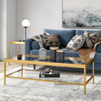 Alexis Couchtisch aus Metall und Glas