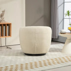 Gepolsterter drehbarer Fauteuil mit Stauraum, moderner Wohnzimmer-Sessel für Schlafzimmer/Büro/Lesebereiche
