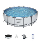 Bestway Steel Pro MAX Rundschwimmbecken Aufstellpool mit Pumpe & Abdeckung