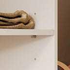 Eckkleiderschrank mit 2 Kleiderstangen, Hosenhalter und Schuhaufbewahrung