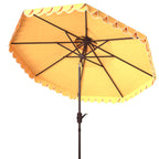 SAFAVIEH Outdoor Kjerstin Volant-Sonnenschirm, 2,7 m, Doppelkuppel