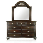 Vame Traditioneller 2-teiliger 9-Schubladen-Wäscheschrank und Spiegel von Furniture of America