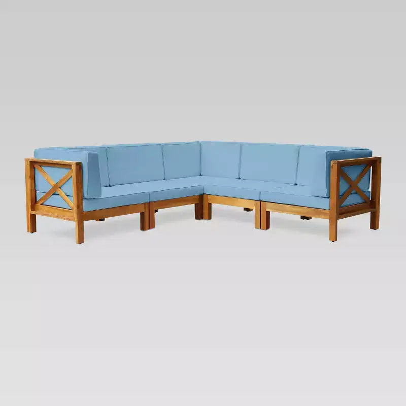 Brava 5-teiliges Sektional-Sofa-Set Akazie – Christopher Knight Home