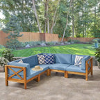 Brava 5-teiliges Sektional-Sofa-Set Akazie – Christopher Knight Home
