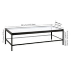 Alexis Couchtisch aus Metall und Glas