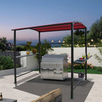 Outdoor-Grillpavillon mit Stahlrahmen, 1,5 m x 2,4 m