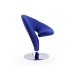 Manhattan Comfort Curl Akzentsessel mit Drehfunktion, Wollmischung und Chrom (2er-Set)
