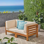 Oana 2-teiliges modulares Loveseat aus Akazienholz – Christopher Knight Home