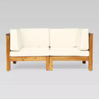Oana 2-teiliges modulares Loveseat aus Akazienholz – Christopher Knight Home