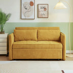 Gelbes Chenille-Schlafsofa zum Ausziehen – 39,00 x 53,50 x 31,50