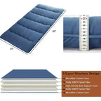 Japanische Futonmatratze, faltbare Bodenschlafmatte, Tatami-Matte für Zuhause, Campingmatratze
