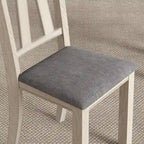 VECELO Esszimmerstühle aus Massivholz mit Leinenstoffbezug, Esszimmerstühle 2er/4er/6er Set