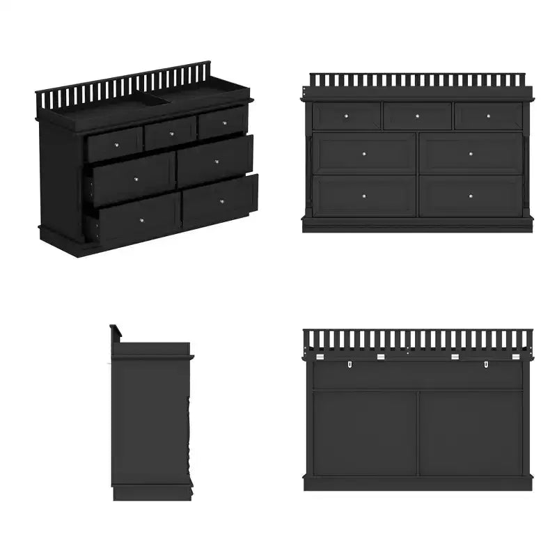 Famapy Vielseitige Babywickelkommode: Wandelbares Design, Geräumige Schubladen – Wächst mit Ihrem Kleinen mit