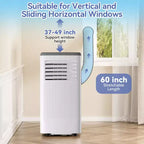 Flarhetoric Mobile Klimaanlagen, 10000 BTU Kühlen/Ventilator/Entfeuchten 3-IN-1 Mobiles Klimagerät für Räume bis 52 m², Geräte für geräuscharme Zimmer