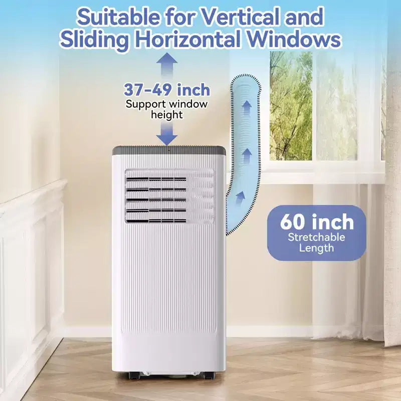 Flarhetoric Mobile Klimaanlagen, 10000 BTU Kühlen/Ventilator/Entfeuchten 3-IN-1 Mobiles Klimagerät für Räume bis 52 m², Geräte für geräuscharme Zimmer
