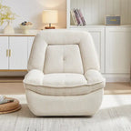 Drehbarer Relaxsessel aus Cord mit Gleitfunktion und Fußstütze für das Wohnzimmer