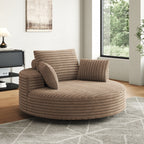 Einzelsessel aus Kord-Chenille-Schaumstoff, drehbar