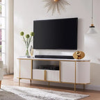 Moderner Luxus-TV-Ständer, Entertainment-Center, mit Kunstmarmorplatte