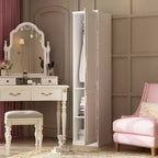 Famapy Luxe Weißer modularer Kleiderschrank mit goldener Hardware: Kassettentüren + gemischtes Türdesign Eleganter maßgeschneiderter Kleiderschrank für Schlafzimmer