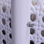 LeisureMod 2-Person Hängesessel mit Ständer – Outdoor/Indoor Rattan Korbsessel Garten-Schaukelhängematte mit Kissen