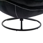Okak Samt-Akzentsessel mit Ottoman, moderner Armloser Sessel im Mid-Century Stil für das Wohnzimmer, weicher bequemer Sessel zum Fernsehen, Gaming