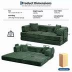 80.7 5-in-1 Schlafsofa – Kord, 544 kg, kein Aufbau