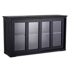 Costway Küchenschrank Sideboard Anrichte mit Schiebetür