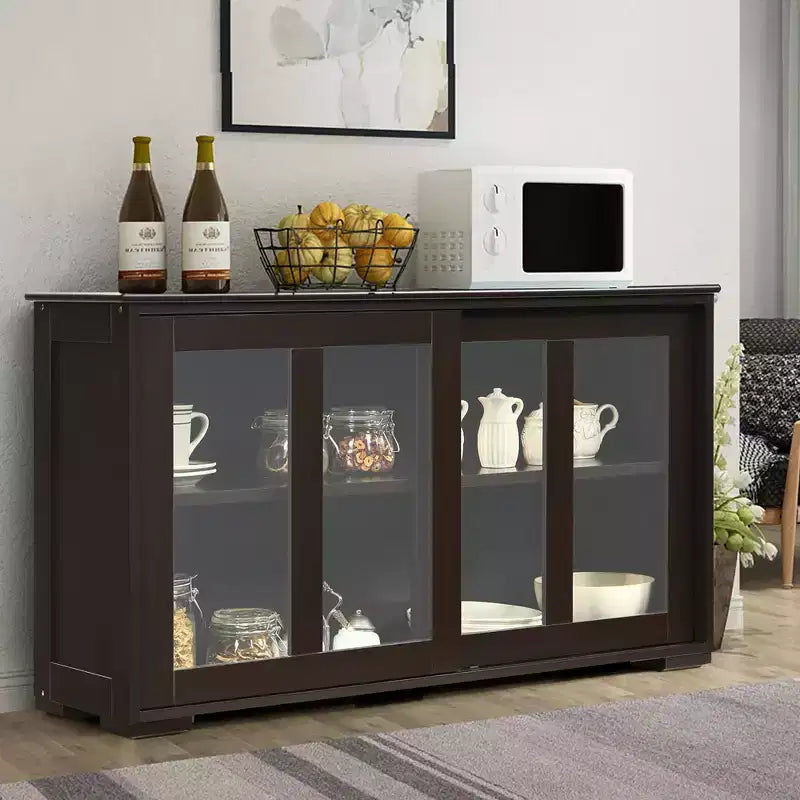 Costway Küchenschrank Sideboard Anrichte mit Schiebetür