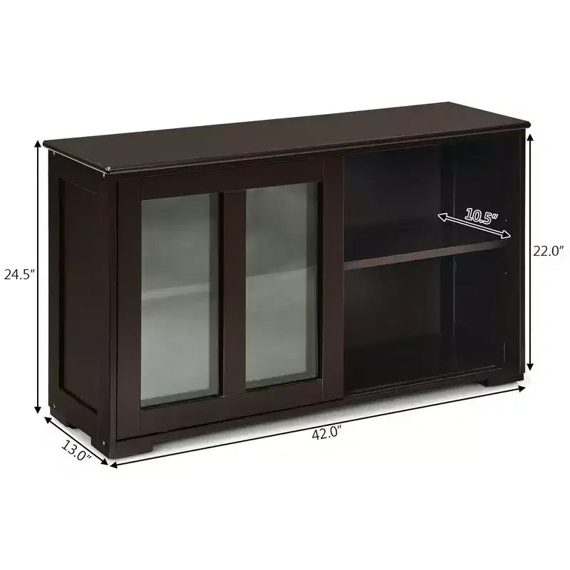 Costway Küchenschrank Sideboard Anrichte mit Schiebetür