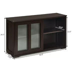 Costway Küchenschrank Sideboard Anrichte mit Schiebetür