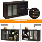 Costway Küchenschrank Sideboard Anrichte mit Schiebetür