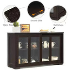 Costway Küchenschrank Sideboard Anrichte mit Schiebetür