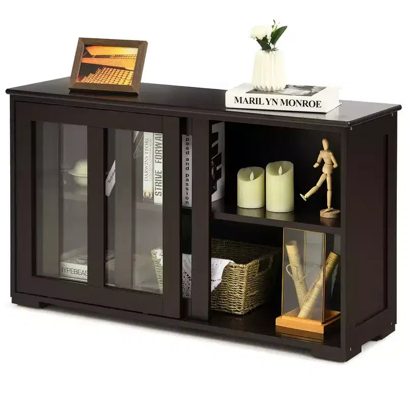 Costway Küchenschrank Sideboard Anrichte mit Schiebetür