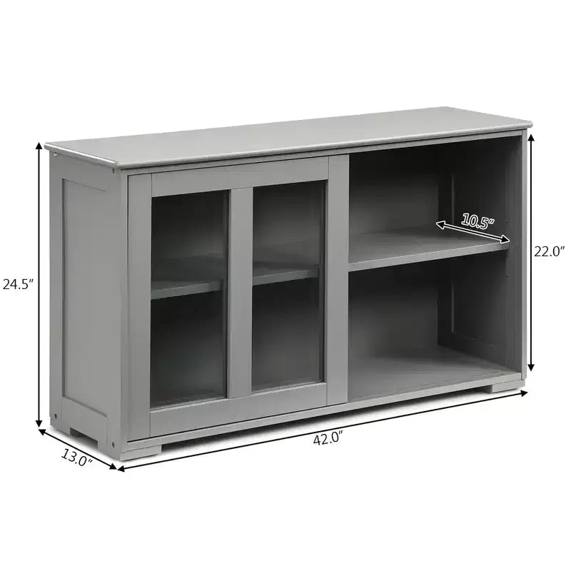 Costway Küchenschrank Sideboard Anrichte mit Schiebetür