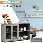 Costway Küchenschrank Sideboard Anrichte mit Schiebetür