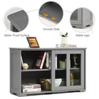 Costway Küchenschrank Sideboard Anrichte mit Schiebetür