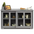 Costway Küchenschrank Sideboard Anrichte mit Schiebetür
