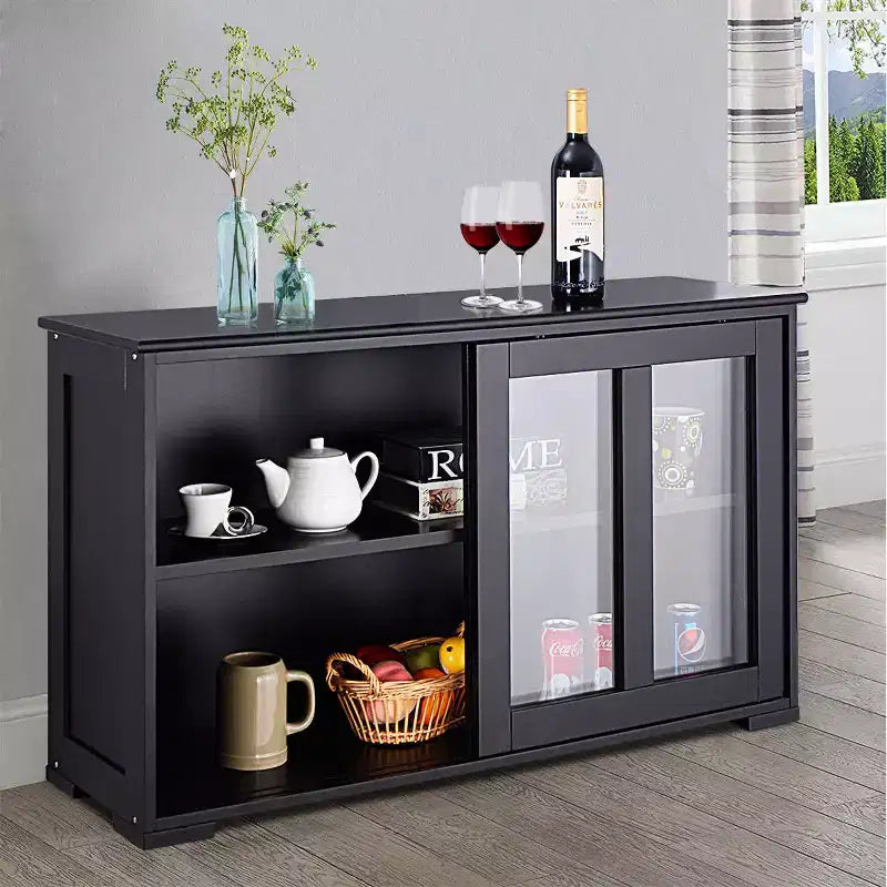 Costway Küchenschrank Sideboard Anrichte mit Schiebetür